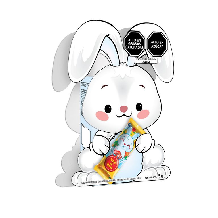 Chocolate Conejo Bon o Bon Pascua Empaque 75 g