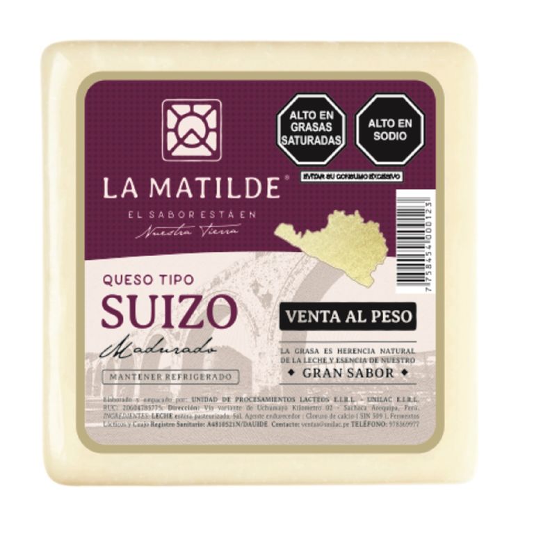 Queso Madurado Tipo Suizo La Matilde x Kg