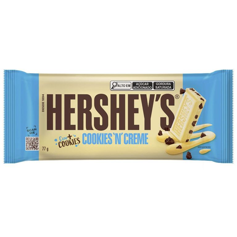 Chocolate en Tableta Hersheys Cookies and Creme Empaque 77 g