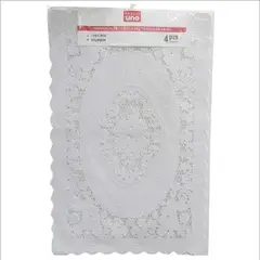 PRECIO UNO - Individuales Tejidos Rectangular X 4 Pu