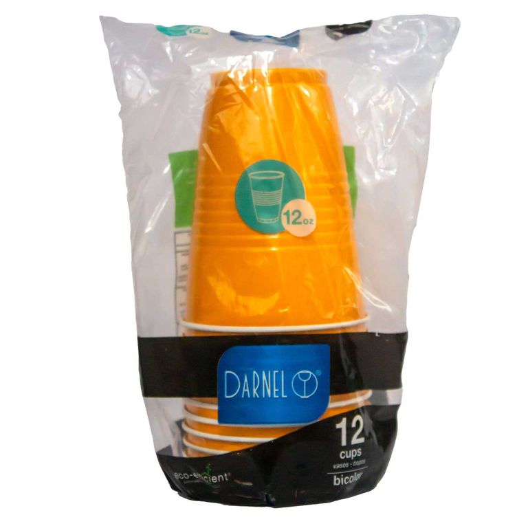 Vaso Darnel 12 Oz Amarillo Vivo Empaque 12 Und