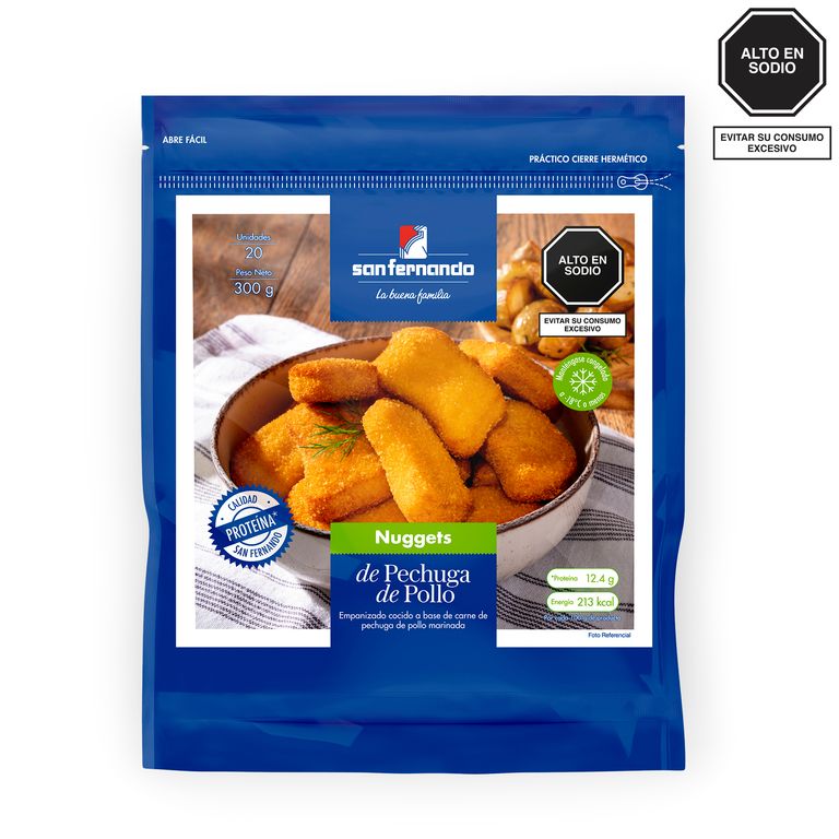 Nuggets de Pechuga de Pollo San Fernando Empaque 300 g
