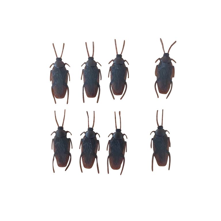 SET DE CUCARACHAS DE PLASTICO 8 UNDS