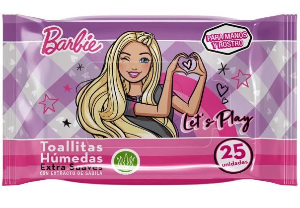Toallitas Húmedas Gelatti Barbie Extra Suaves Empaque 25 Und