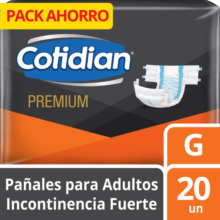 Pañal Para Adulto Cotidian Premium Talla G Empaque 20 Und