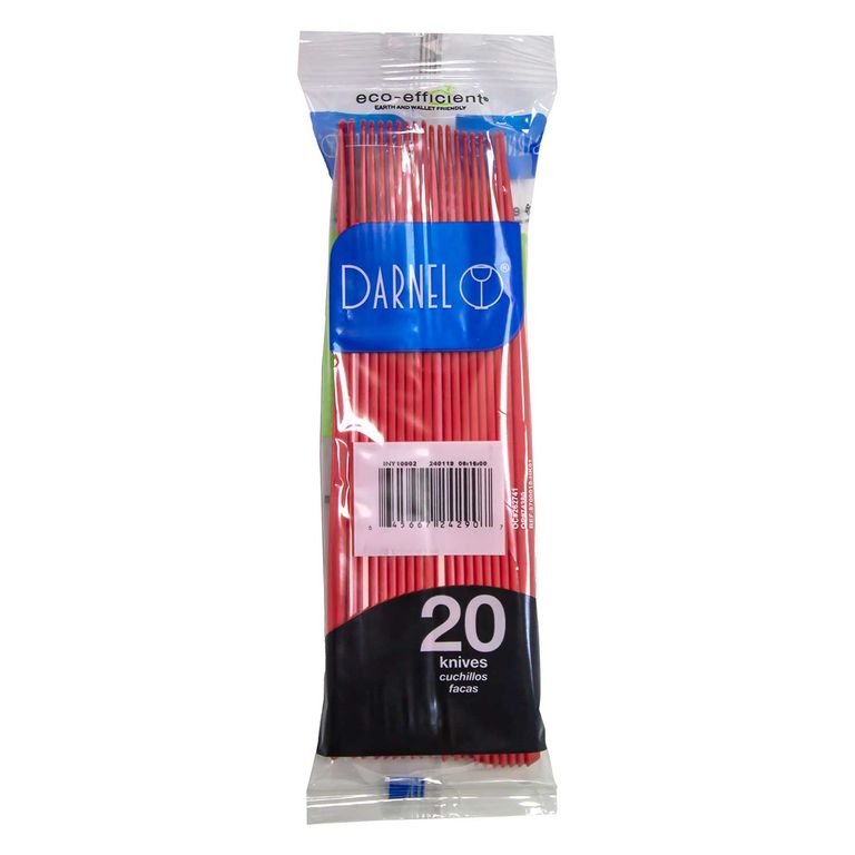 Cuchillo Darnel Rojo Empaque 20 Und