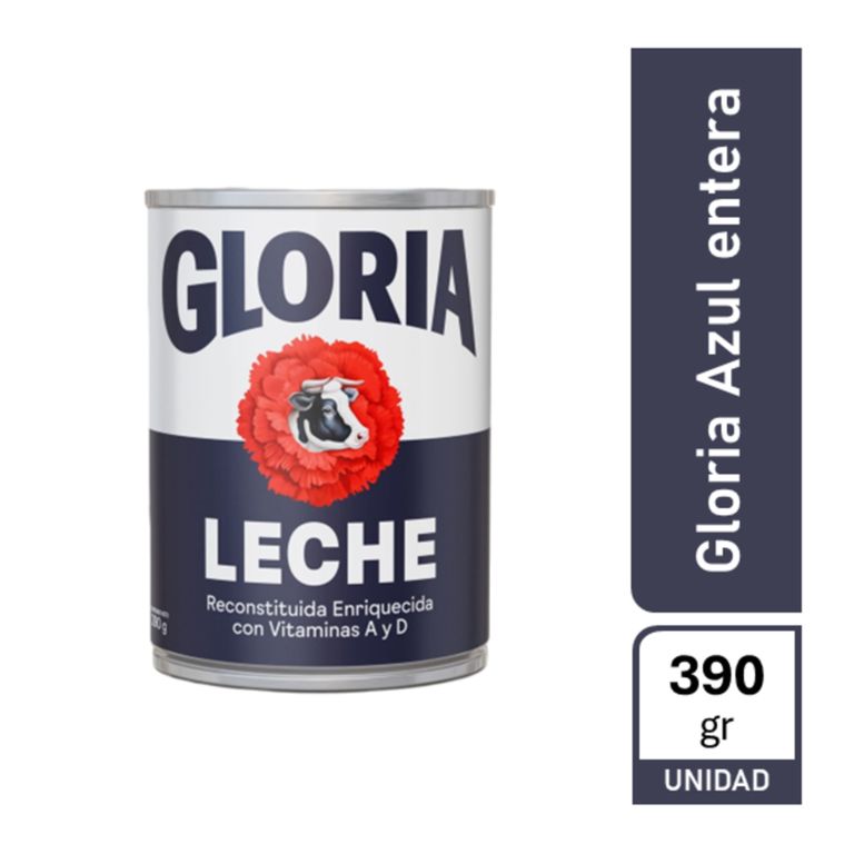 Leche Gloria Reconstituida Entera Lata 390 g