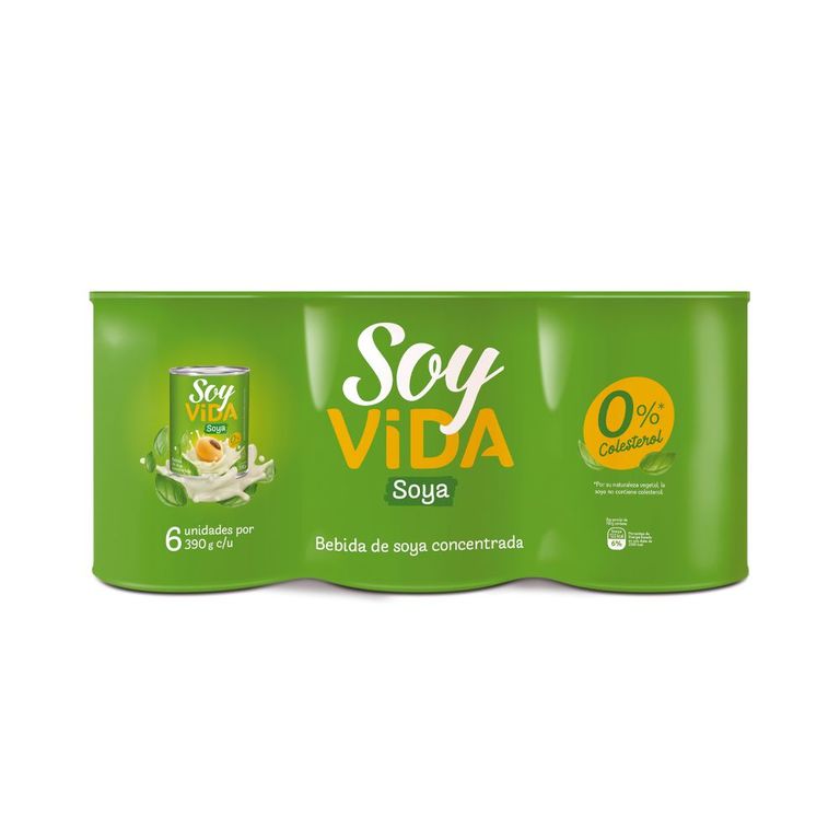 Bebida de Soya Soy Vida Sixpack Lata 390 g