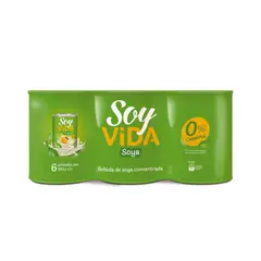 SOY VIDA - Bebida de Soya Sixpack Lata 390 g
