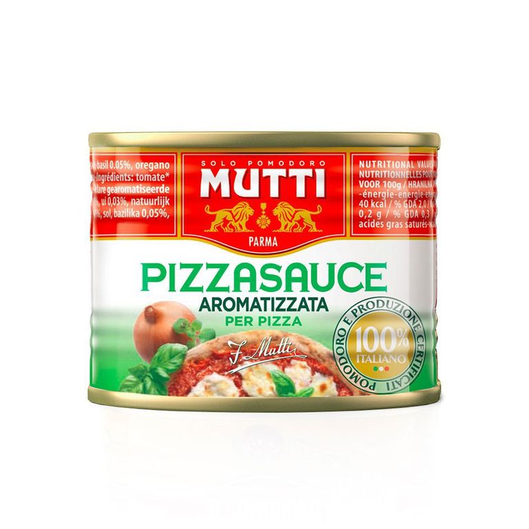 Salsa para Pizza Mutti Aromatizada Lata 210 g