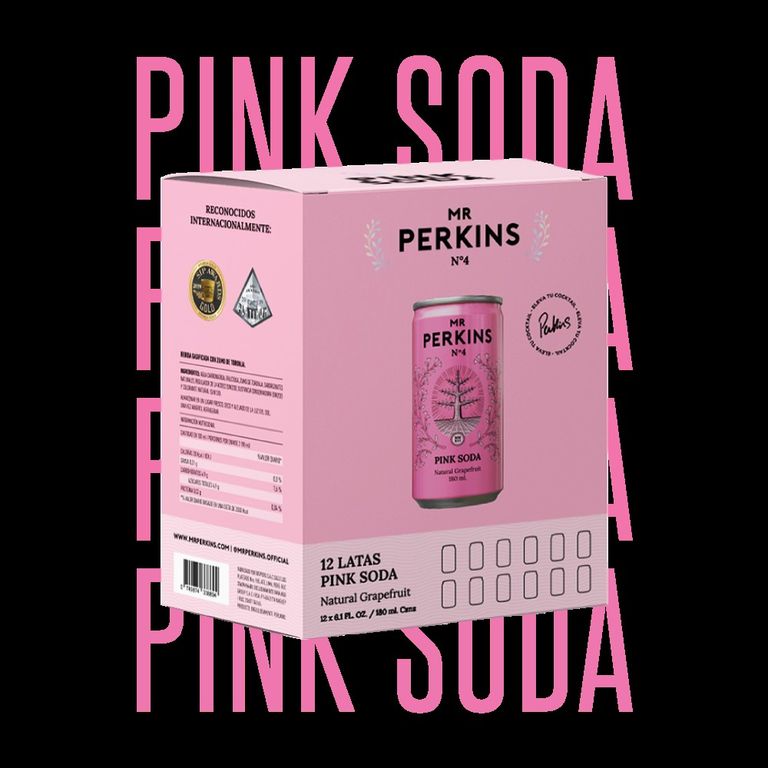 Pink Soda Mr Perkins Pack 12 Latas 180 mL