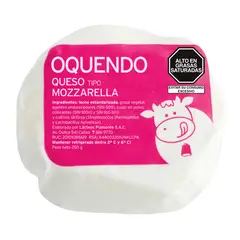 OQUENDO - Queso Mozzarella Deslactosado Empaque 250 g