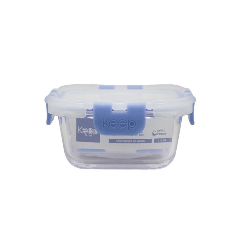 Hermético Cuadrado 320mL Glass Keep