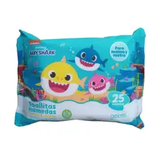 GELATTI - Toallitas Húmedas Baby Shark Empaque 25 Und