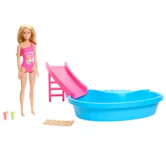 BARBIE - Barbie Alberca Glam con Muñeca