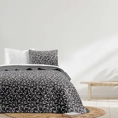 CASA JOVEN - Set de Cama Quilt 15 Plz Charcoal