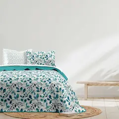 CASA JOVEN - Set de Cama 1.5 Plaza Turquesa