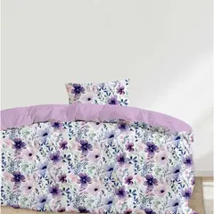 CASA JOVEN - Cubrecama Vera Estampado Lila 1.5 Plaza