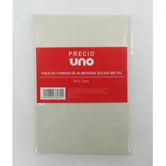 PRECIO UNO - Pack X2 Fundas de Almohada Solida Bei Pu