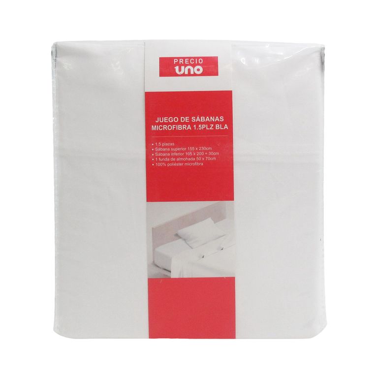 Juego de Sábanas Microfibra 1.5Plz Bla