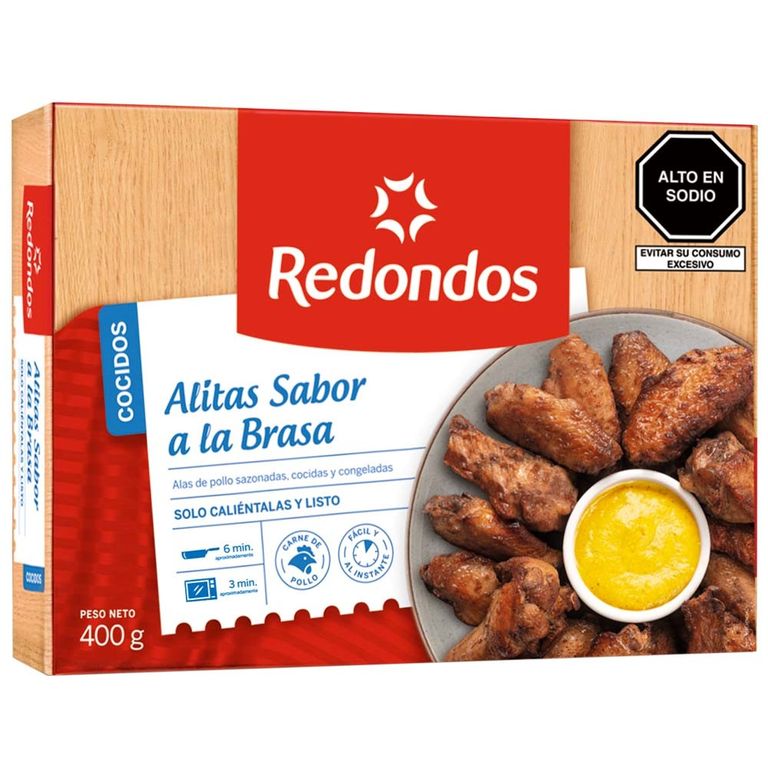 Alitas Sabor a la Brasa Redondos Caja 400 g