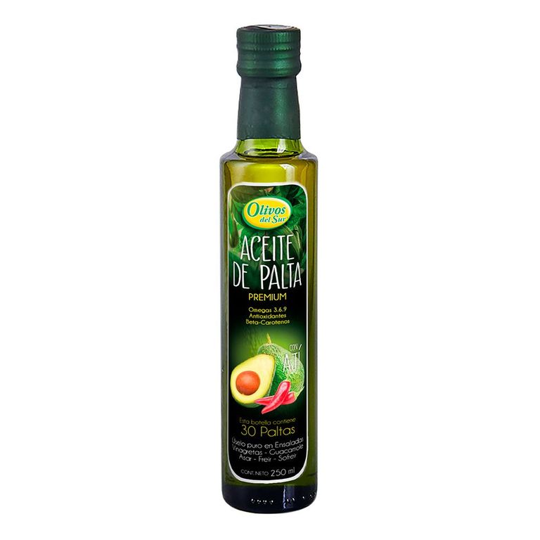 Aceite de Palta Olivos del Sur con Ají Envase 250 mL