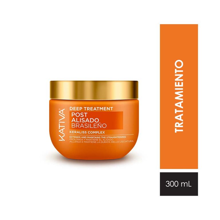 Crema Capilar Kativa Post Alisado Brasilero Deep Treat Envase 300 mL