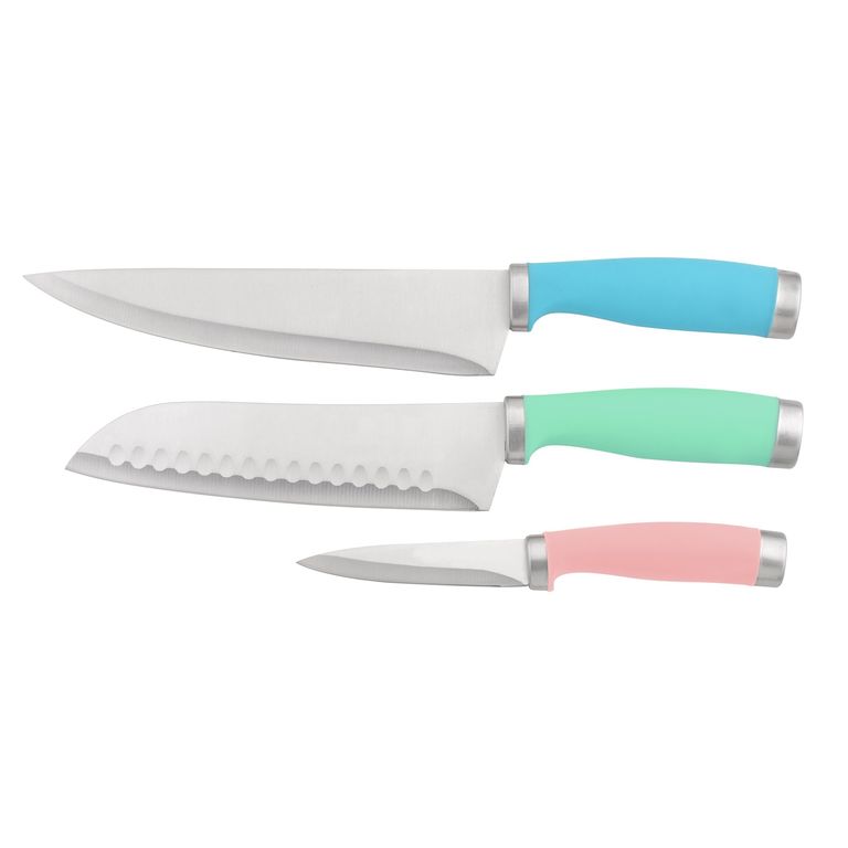 Set x3 Cuchillos Acero Premium