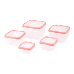 Casa Joven - Set x5 Contenedores Cuadrado