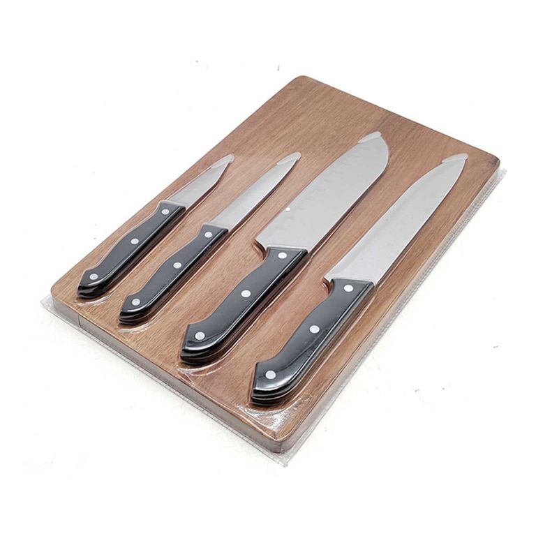 Set Tabla + 4 Cuchillos