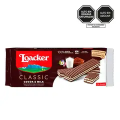 LOACKER - Waffer Cocoa And Milk Empaque 175 g