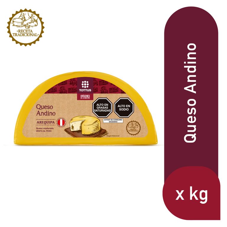 Queso Andino Arequipa Tottus Origenes x Kg