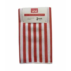 PRECIO UNO - Pack X2 Secadores Microfibra Rojo