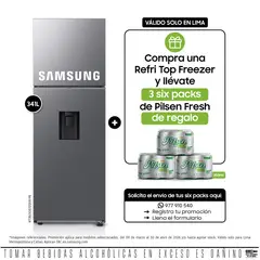 SAMSUNG - Refrigeradora Top Mount Freezer 341L Silver Cdisp