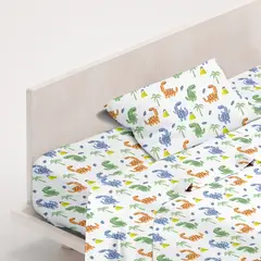 PRECIO UNO - Juego de Sábanas Infantil Dinos Pu