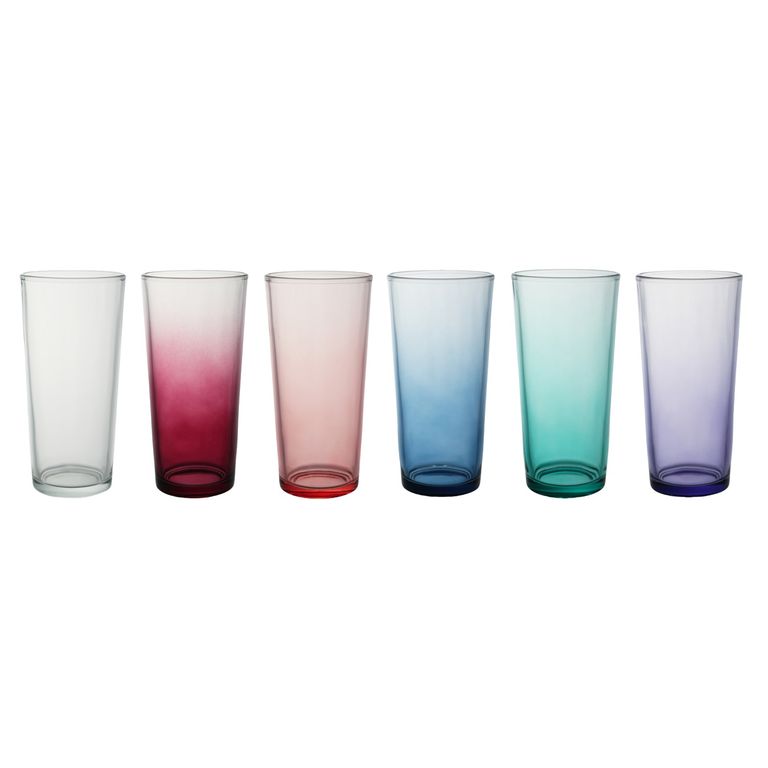 Set x 6 Vasos Lisos 260mL Carnaval 2