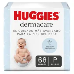 HUGGIES - Pañales Dermacare Talla P Empaque 68 Und