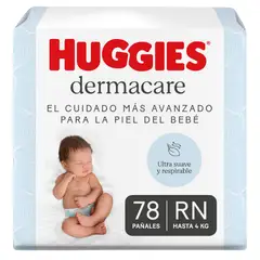 HUGGIES - Pañales Dermacare Recién Nacido Empaque 78 Und
