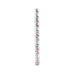 CASA JOVEN - Set x 12 Bolas 6cm Rosa Eucalipto Champagne
