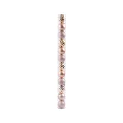 CASA JOVEN - Set x 12 Bolas Champagne Dorado Glitter 6cm