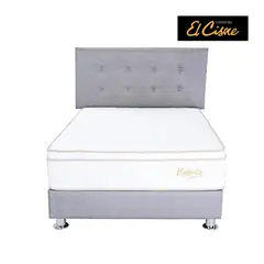 EL CISNE - Dormitorio Valentte Gris 1.5 Plz Col+Tar+Cab