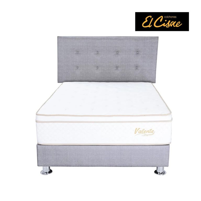 Dormitorio Valentte Gris 2 Plz Col+Tar+Cab