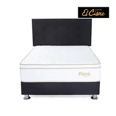 EL CISNE - Dormitorio Valentte Negro Queen Col+Tar+Cab