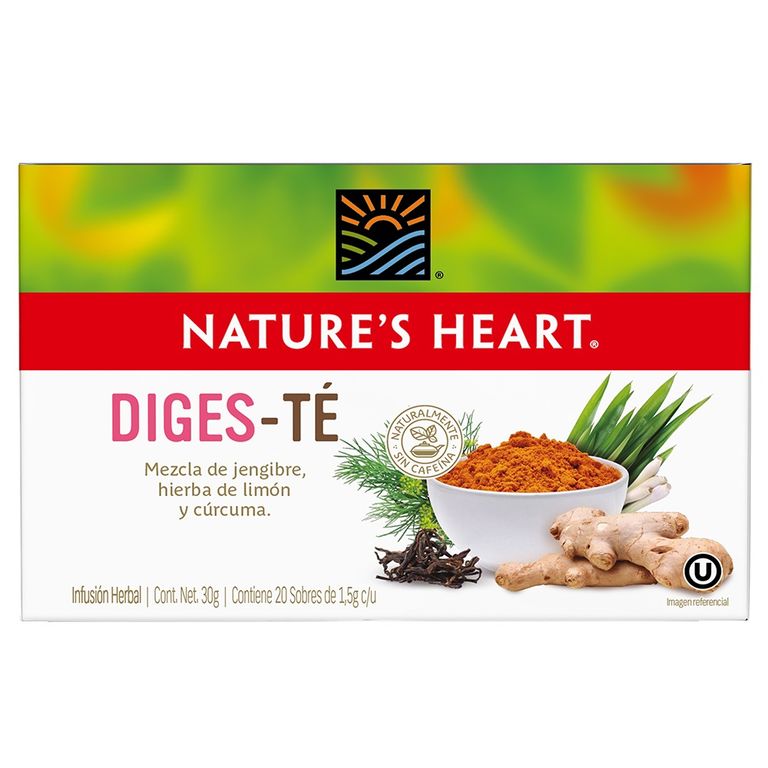 Infusión Herbal Natures Heart Diges Té Caja 20 Sobres