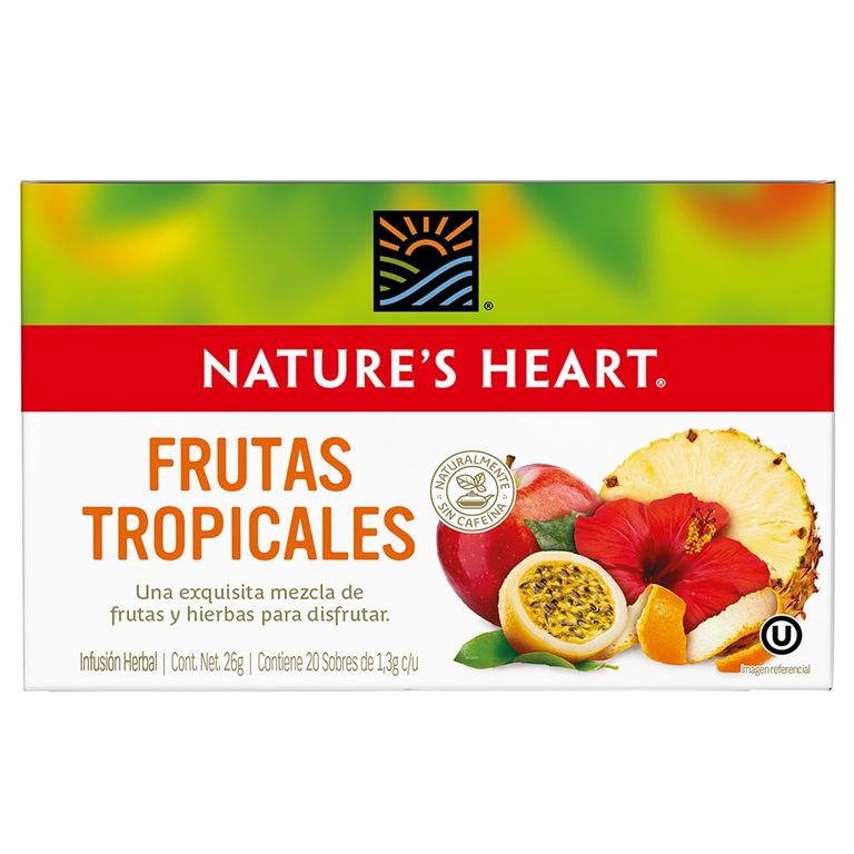 Infusión Herbal Natures Heart Frutas Tropicales Caja 20 Sobres