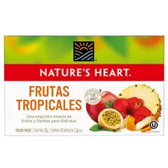 NATURES HEART - Infusión Herbal Frutas Tropicales Caja x 20 Sobres