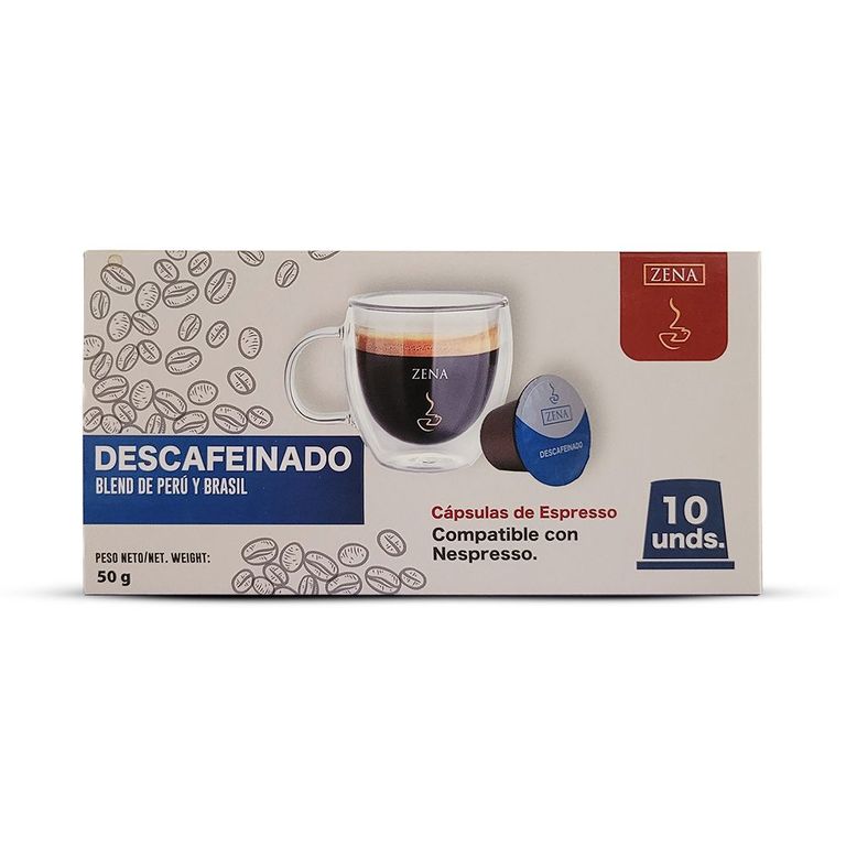 Cápsulas Café Zena Descafeinado Caja 50 g