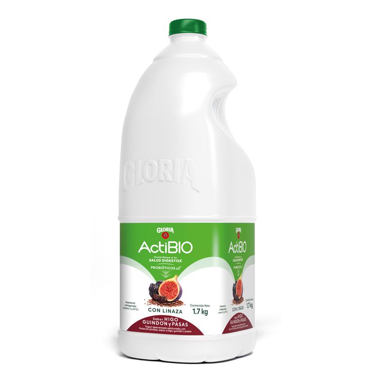 Yogurt Gloria Actibio Higo Guindón y Pasas Botella 1.7 Kg