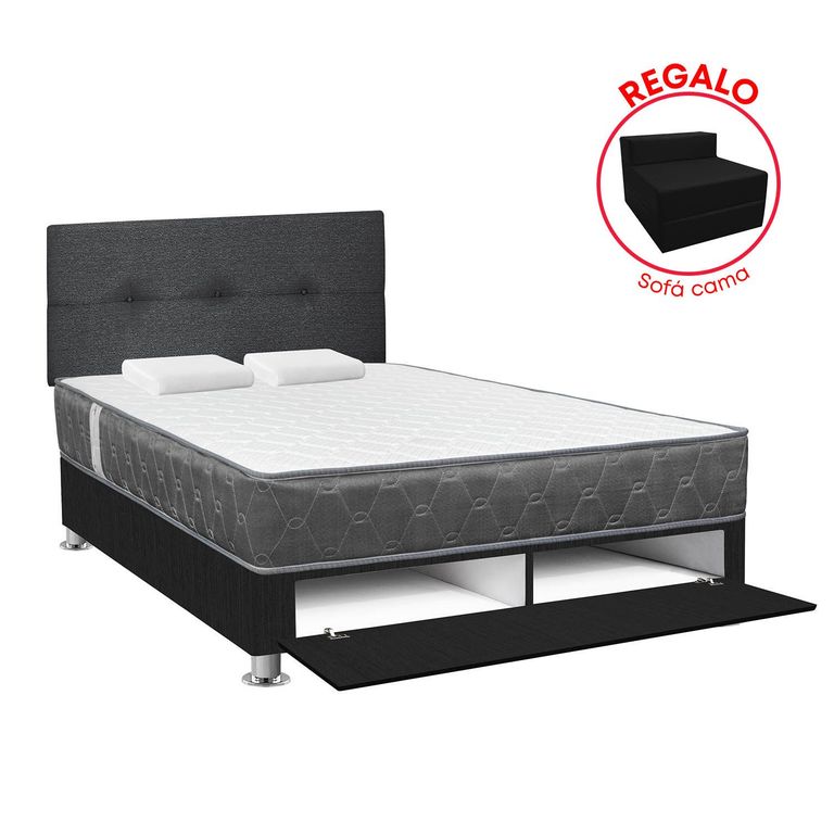 Dormitorioa Sabanera Jallpa 2 Plazas + Sofa Cama