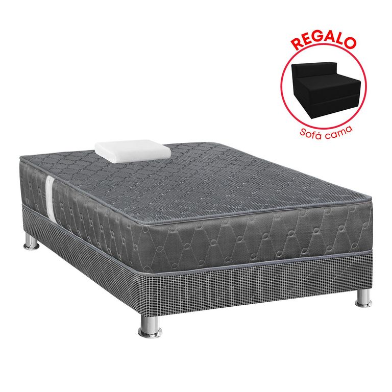 CAMA AMERICANA JALLPA GRIS 1.5PLZ+SOFA C